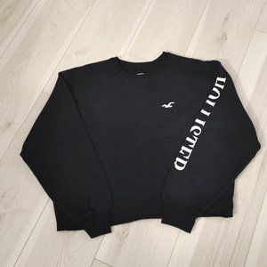 Hollister Black Crop Sweatshirt - Size Medium